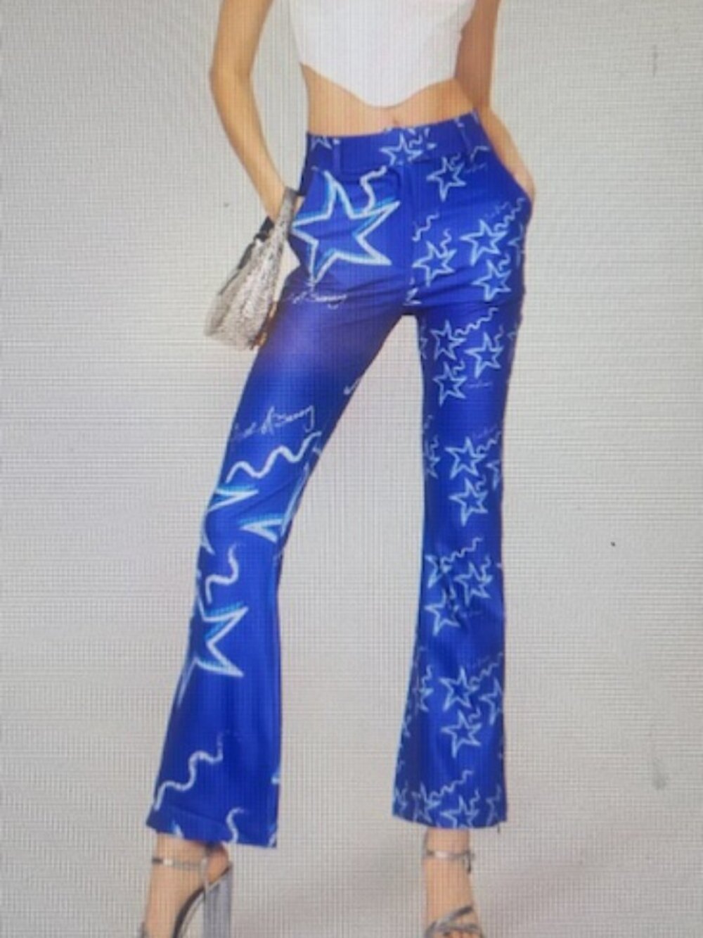 Free People x House of Sunny Infinity Blue Shooting Stars Celestial Party Pants